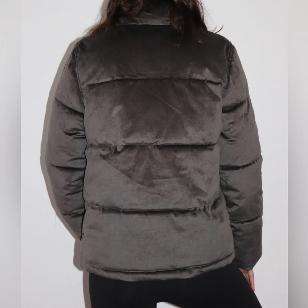 Enzo Velvet Puffer Jacket Size 36/S - Picture 2 of 7